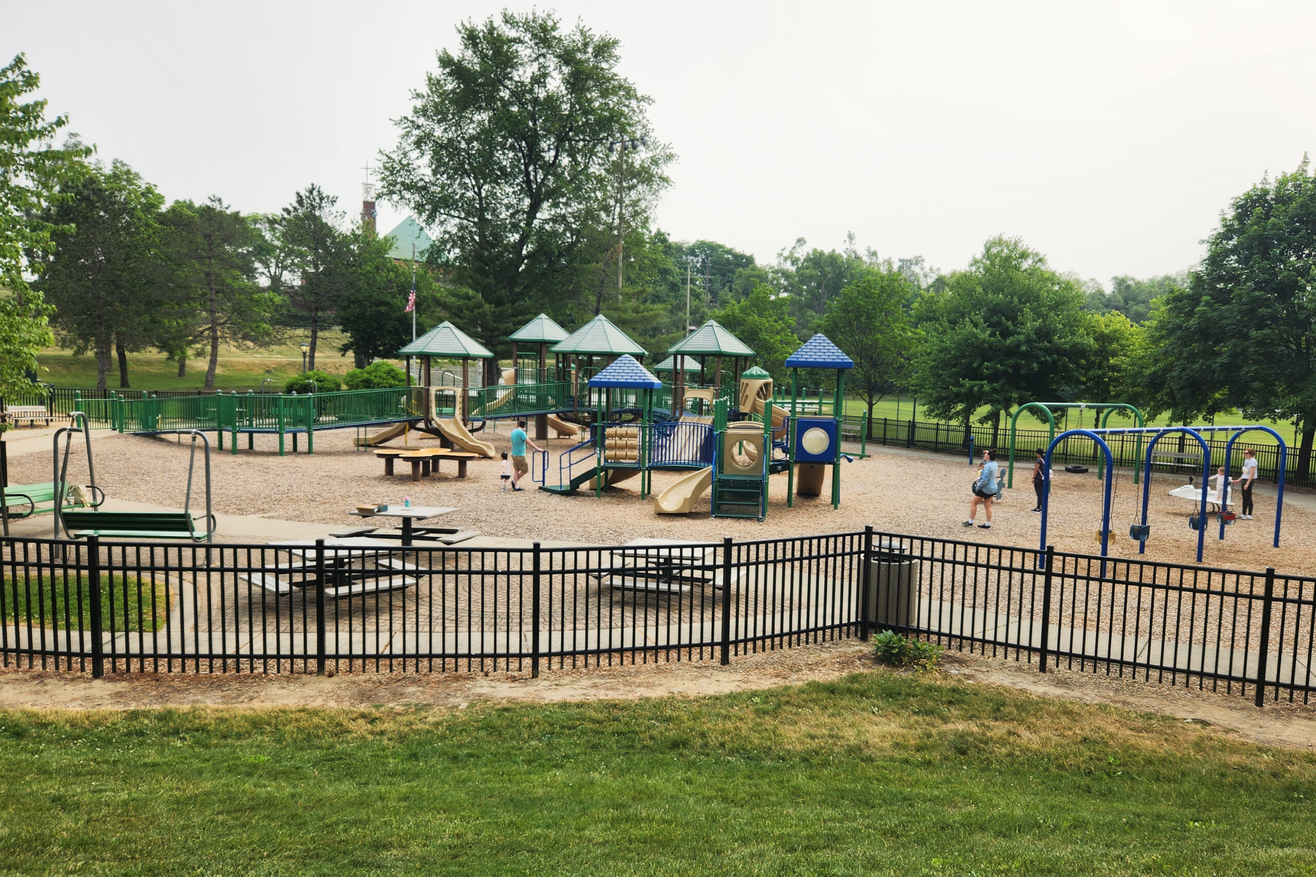 Find A Fenced In Playground In Farmington At Shiawassee Park